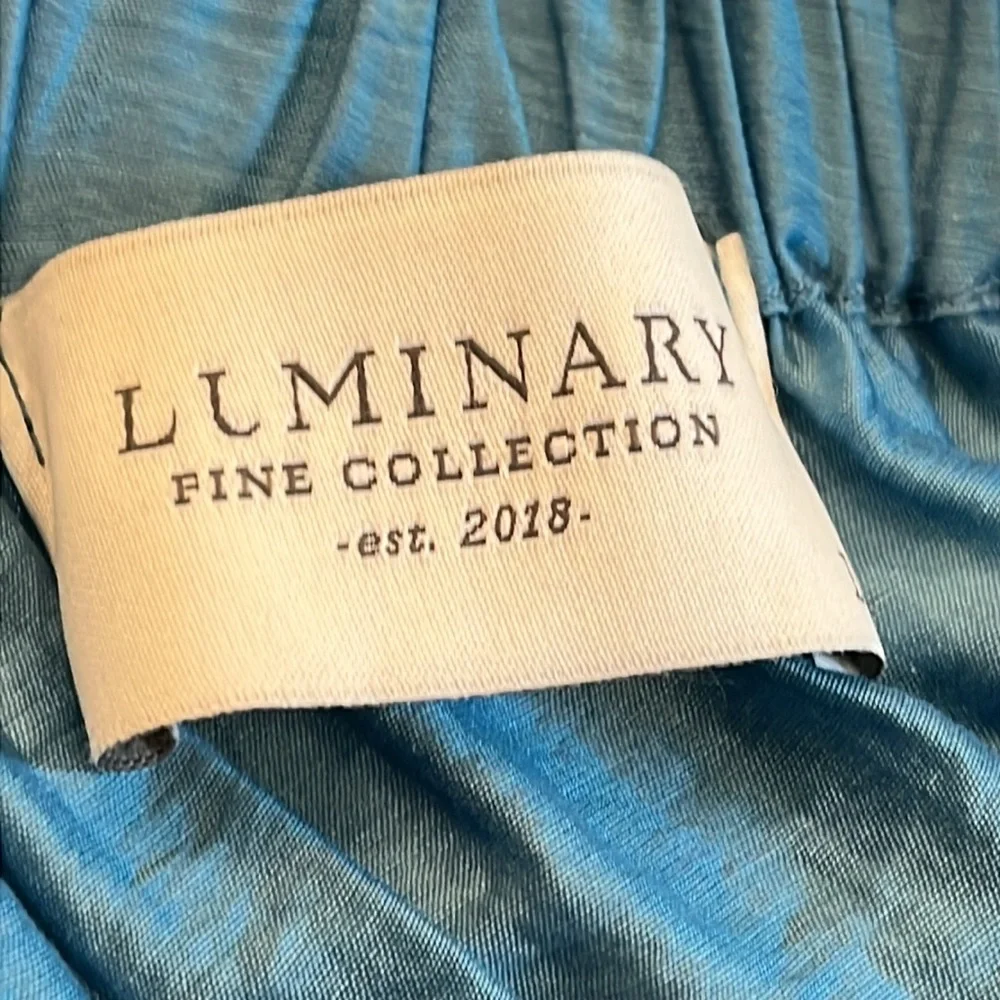 Luminary Fine Collection stunning Blue off one shoulder dress. Worn once. Lg. - Picture 11 of 16